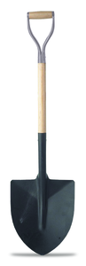 WOODEN RING HANDLED POINT-TIPPED SPADE - Shovels - RUBI Catalogue