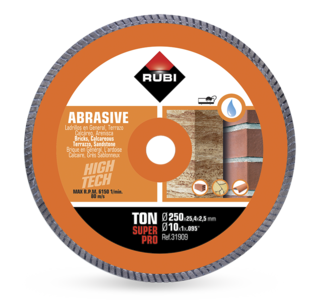 Abrasive materials turbo diamond blade (TON) - Wet cut  - RUBI Catalogue