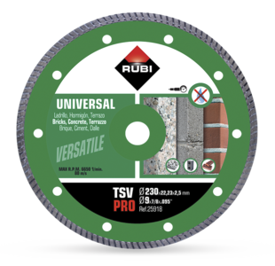 General purpose turbo diamond blade (TSV) - Dry cut - RUBI Catalogue