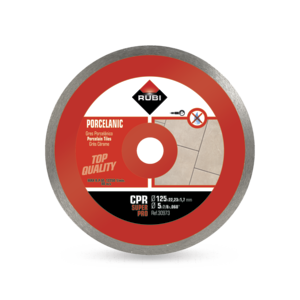 Porcelain tiles continuous rim diamond blade (CPR) - Dry cut - RUBI Catalogue