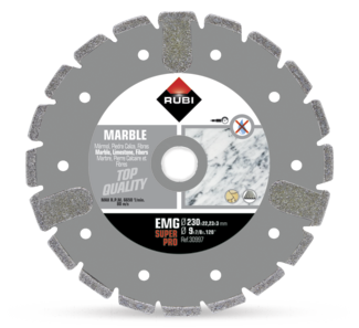 Marble electroplated diamond blade (EMG) - Dry cut - RUBI Catalogue