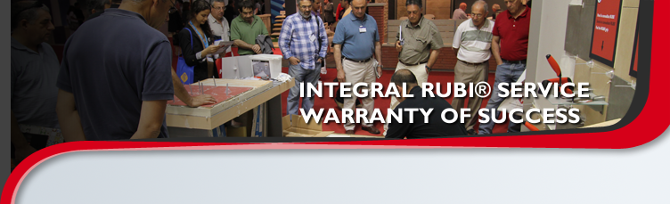 INTEGRAL RUBI® SERVICE
 WARRANTY OF SUCCESS